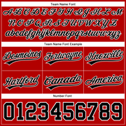 Custom Red Black-White Authentic Throwback Basketball Shorts