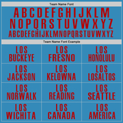 Custom Panther Blue Red Performance Golf Polo Shirt