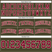 Custom Olive Maroon-Cream Authentic Throwback Salute To Service Basketball Shorts