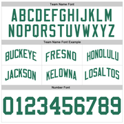 Custom White Kelly Green Authentic Throwback Basketball Shorts