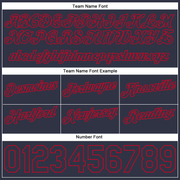 Custom White Navy-Red Authentic Throwback Split Fashion Basketball Shorts