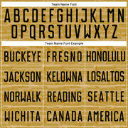 Custom Old Gold Black Sublimation Soccer Uniform Jersey