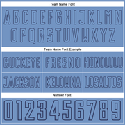 Custom Light Blue Light Blue-Navy Authentic Throwback Basketball Shorts