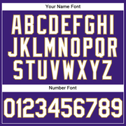 Custom Purple White-Old Gold Performance Vapor Golf Polo Shirt