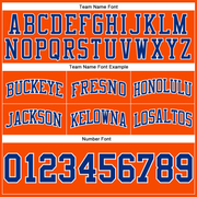 Custom Orange Royal-White Authentic Throwback Basketball Shorts