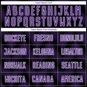 Custom Black Purple-White Line Sublimation Soccer Uniform Jersey