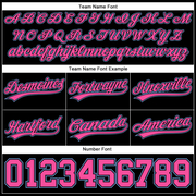 Custom Black Pink-Light Blue Authentic Throwback Basketball Shorts