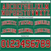 Custom Kelly Green Red-White Authentic Throwback Basketball Shorts