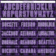 Custom Purple Black-White Geometric Shapes Sublimation Soccer Uniform Jersey