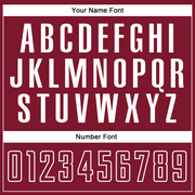 Custom Gray Crimson-White Sublimation Split Fashion Soccer Uniform Jersey