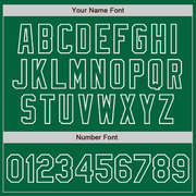 Custom Kelly Green White Pinstripe White Two-Button Unisex Softball Jersey