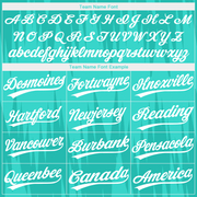 Custom Aqua White 3D Pattern Two-Button Unisex Softball Jersey