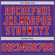 Custom Purple Red-White Two-Button Unisex Softball Jersey