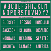 Custom Kelly Green Light Pink Sublimation Soccer Uniform Jersey