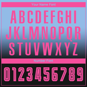 Custom Light Blue Pink-Black Sublimation Long Sleeve Fade Fashion Soccer Uniform Jersey