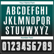 Custom Midnight Green White-Black Sublimation Long Sleeve Fade Fashion Soccer Uniform Jersey