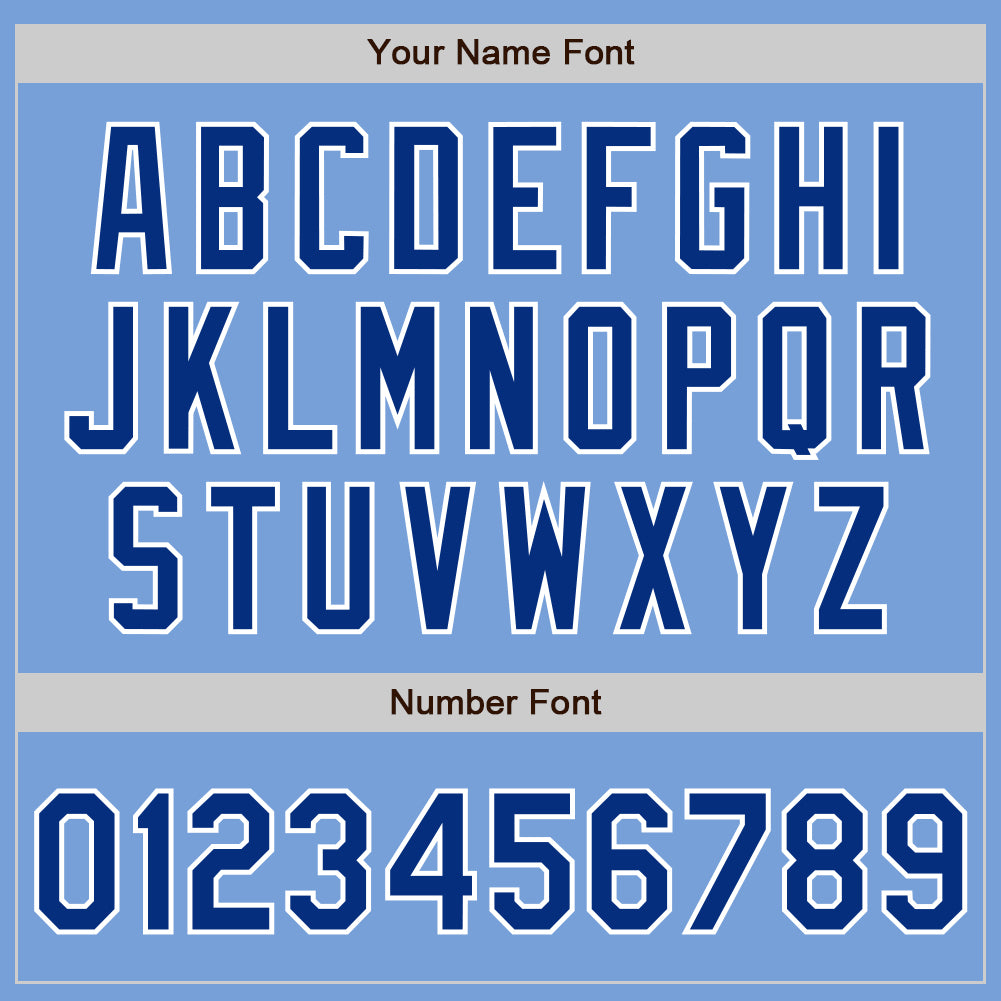 Custom Light Blue Royal-White Two-Button Unisex Softball Jersey