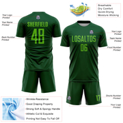 Custom Green Aurora Green Sublimation Soccer Uniform Jersey