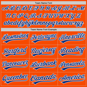 Custom Orange Royal-White Two-Button Unisex Softball Jersey