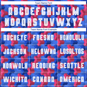 Custom Royal White-Red Home Sublimation Soccer Uniform Jersey