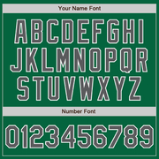 Custom Kelly Green Steel Gray-White Two-Button Unisex Softball Jersey