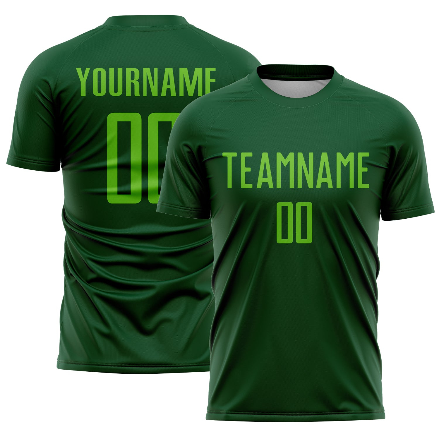 Custom Green Aurora Green Sublimation Soccer Uniform Jersey