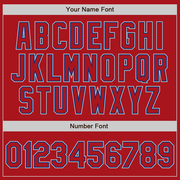 Custom Red Red Royal-Gray Two-Button Unisex Softball Jersey