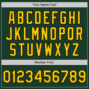 Custom Green Yellow-Black Two-Button Unisex Softball Jersey