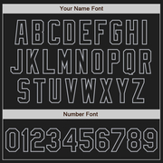 Custom Black Gray Pinstripe Gray Two-Button Unisex Softball Jersey