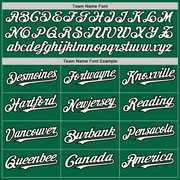 Custom Kelly Green Black Pinstripe White Two-Button Unisex Softball Jersey