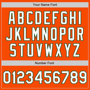 Custom Orange Green Pinstripe White Two-Button Unisex Softball Jersey