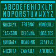 Custom Green Lakes Blue Sublimation Soccer Uniform Jersey