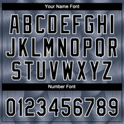 Custom Steel Gray Black-White 3D Pattern Two-Button Unisex Softball Jersey