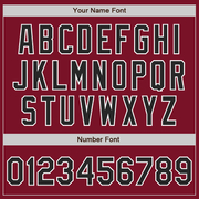 Custom Crimson Black-White Two-Button Unisex Softball Jersey