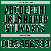 Custom Kelly Green Black-White Two-Button Unisex Softball Jersey