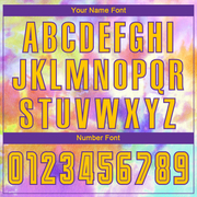 Custom Tie Dye Gold-Purple Sublimation Soccer Uniform Jersey