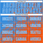 Custom Powder Blue Orange-White Abstract Fragment Art Sublimation Soccer Uniform Jersey