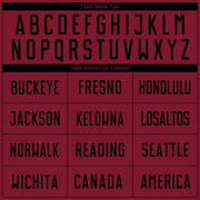 Custom Crimson Black Sublimation Soccer Uniform Jersey