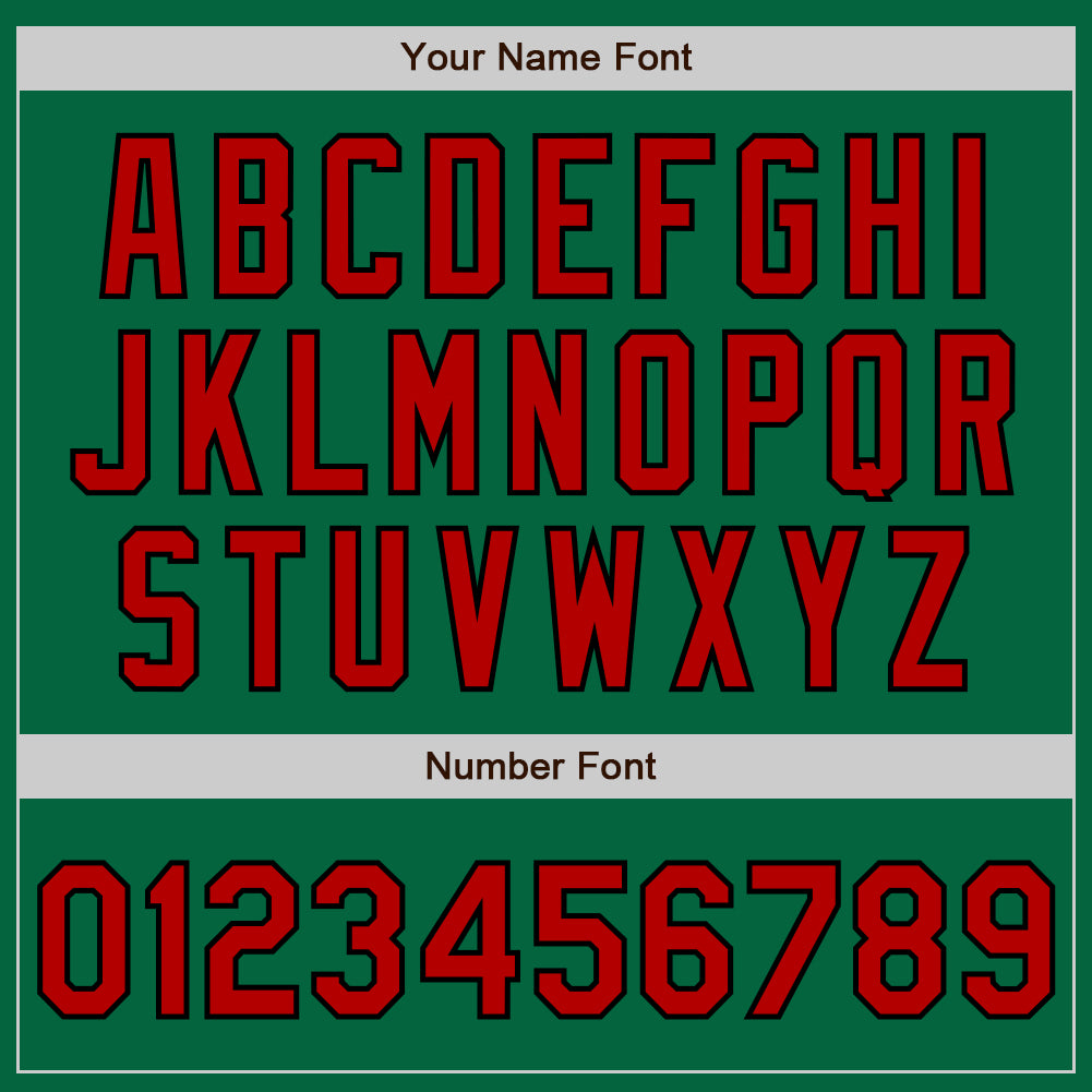 Custom Kelly Green Black Pinstripe Red Two-Button Unisex Softball Jersey