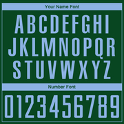 Custom Green Light Blue Sublimation Soccer Uniform Jersey