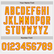 Custom White Red Pinstripe Gold Two-Button Unisex Softball Jersey