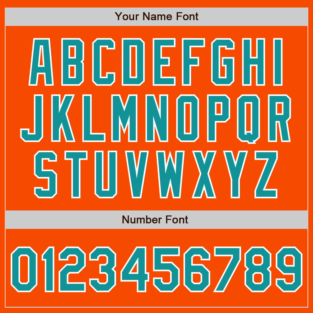 Custom Orange Teal-White Two-Button Unisex Softball Jersey