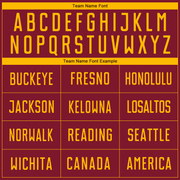 Custom Crimson Gold Sublimation Soccer Uniform Jersey