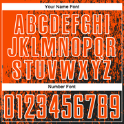 Custom Orange Black-White Abstract Fragment Art Sublimation Soccer Uniform Jersey