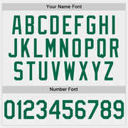 Custom White Kelly Green Two-Button Unisex Softball Jersey