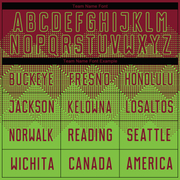 Custom Neon Green Crimson Sublimation Soccer Uniform Jersey