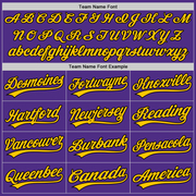 Custom Purple Black-Yellow Two-Button Unisex Softball Jersey