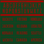 Custom Green Red Sublimation Soccer Uniform Jersey