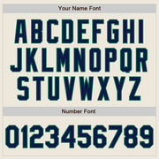 Custom Cream Kelly Green Pinstripe Navy Two-Button Unisex Softball Jersey