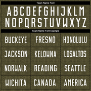 Custom Olive White Geometric Shapes Sublimation Salute To Service Soccer Uniform Jersey